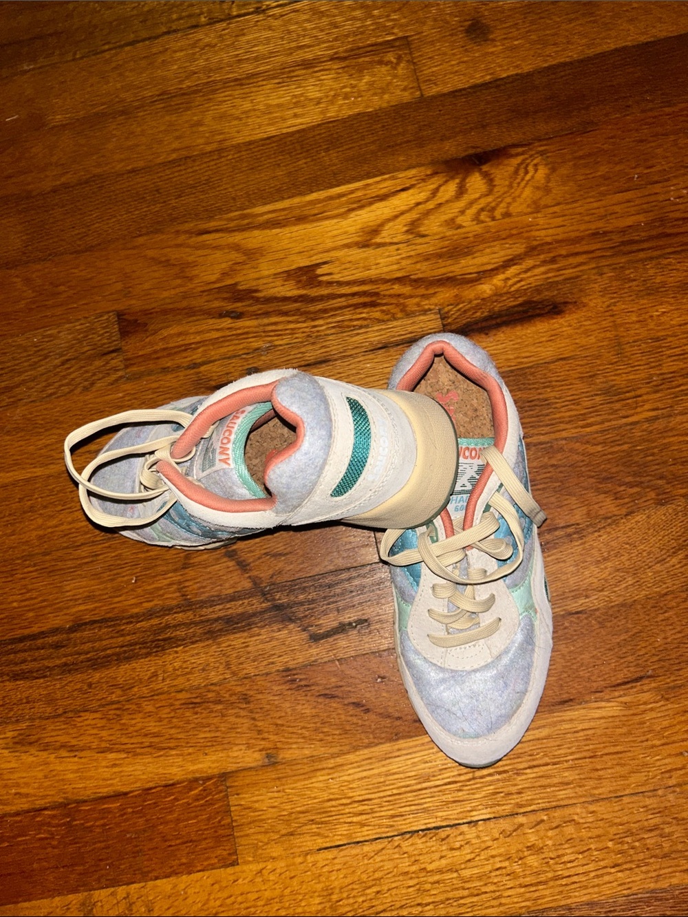 Saucony Women's Pastel Multicolor Lace-Up Athletic Sneakers